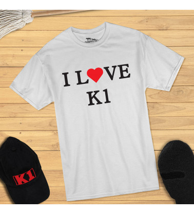 I LOVE K1 - T-Shirt (white)...